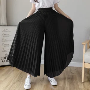 Jupe Culotte Plissée Longue