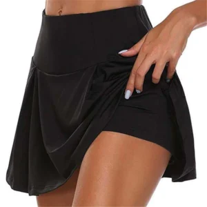 Jupe Short Noire Taille Haute Sport Tennis Chic