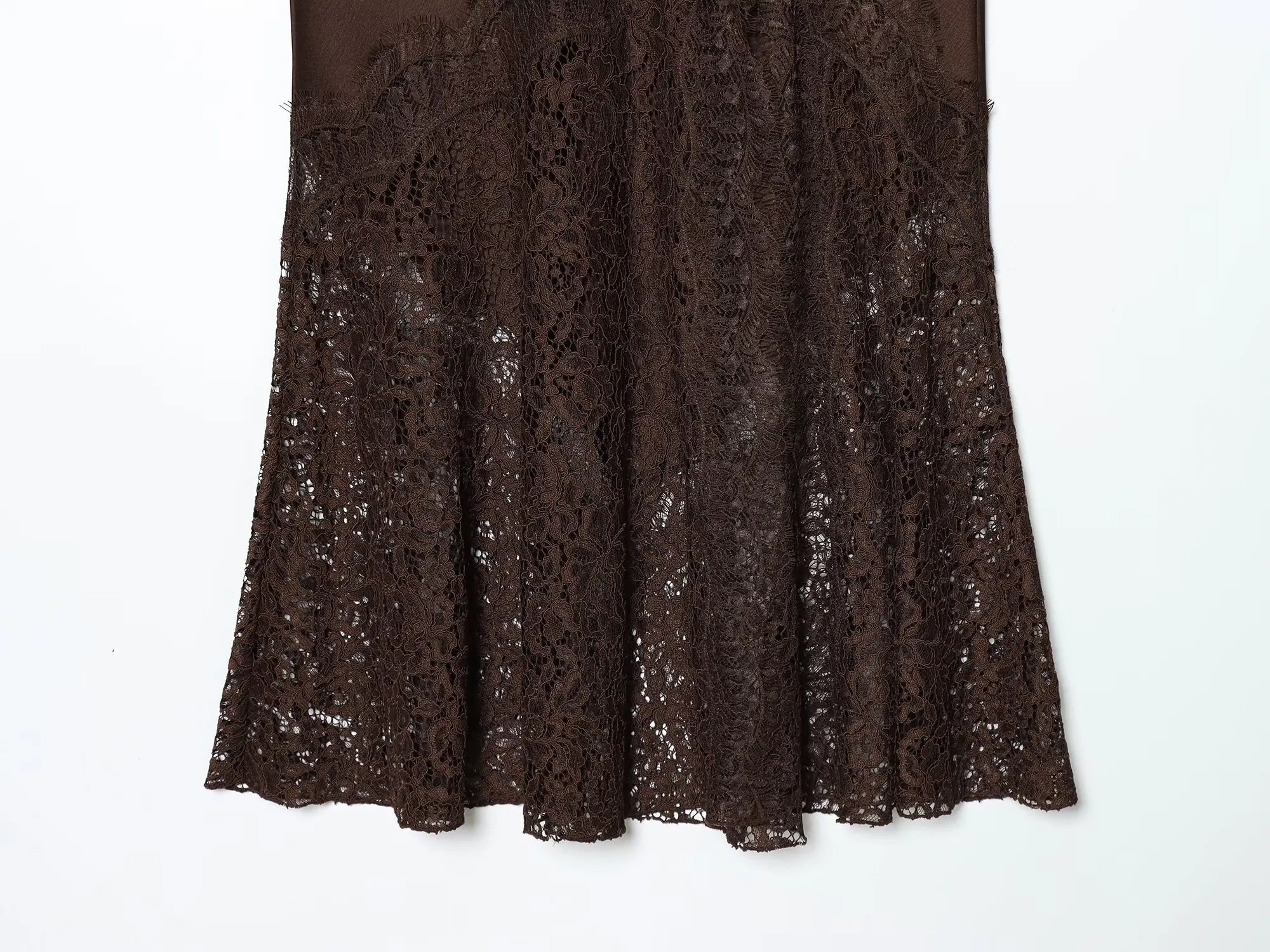 jupe midi style boho marron
