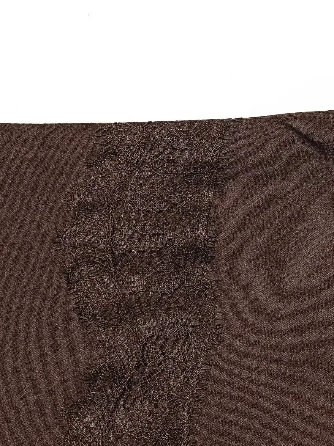 jupette midi en tissu marron