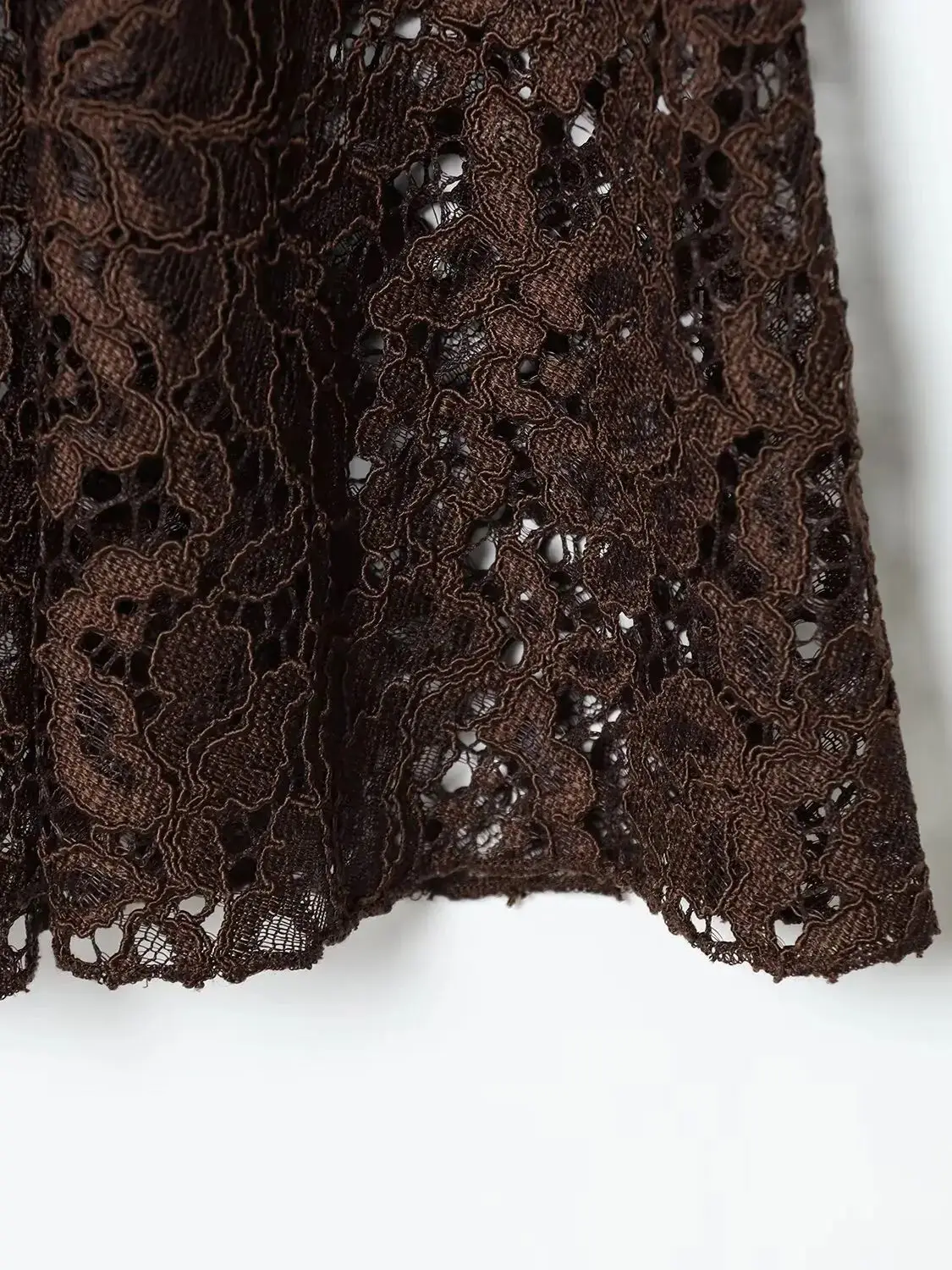 jupe ferme marron avec taille élastique